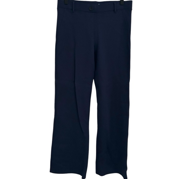 Betabrand‎ Classic Dress Pant Yoga Pants Straight Leg Navy Blue Medium Petite - Picture 2 of 6